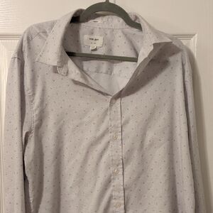 Elegant Light Gray Patterned Dress Shirt